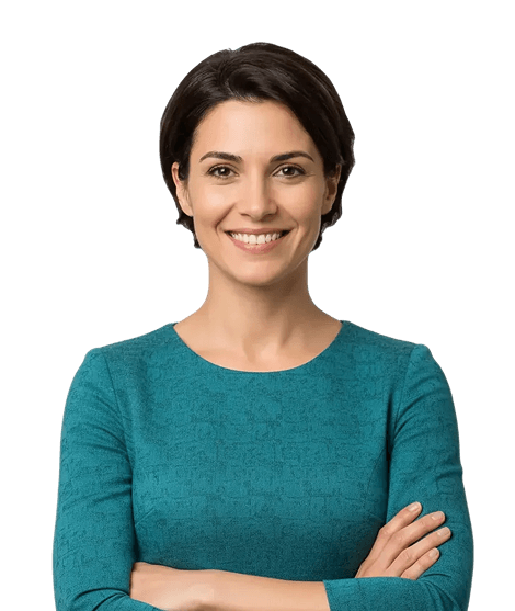 Female healthcare professional smiling